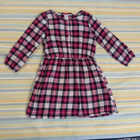 ⭐ GAP Flannel henley dress size 5 - Picture 1 of 9